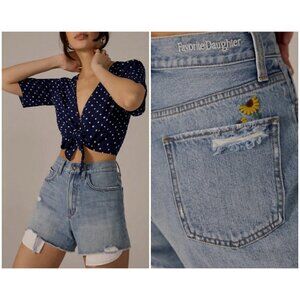 💕FAVORITE DAUGHTER💕 The Juni High Waist Cutoff Denim Shorts ~ Brooklyn 31 NWT